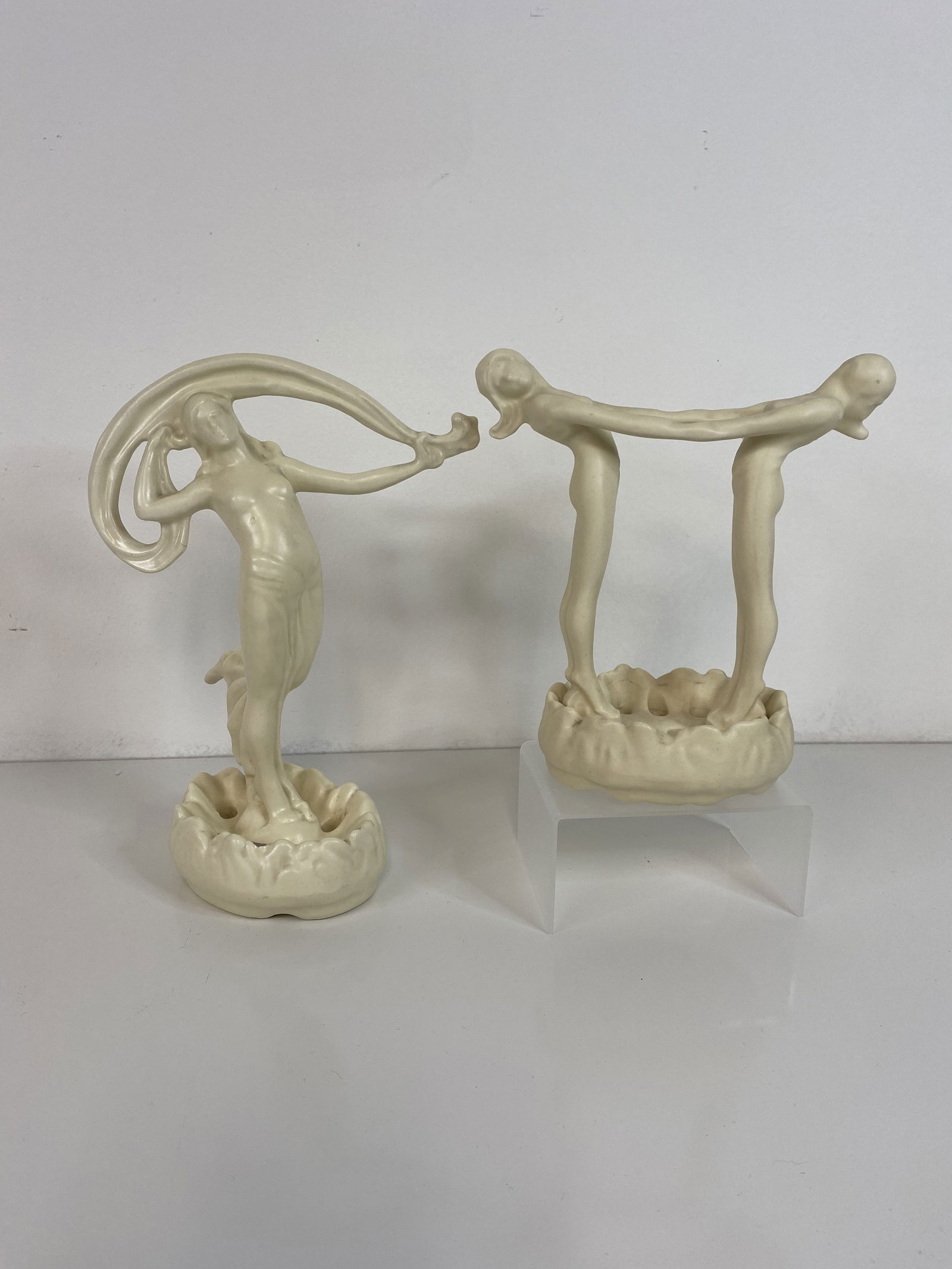 Early Haeger Pottery Flower frog Figurals (1 of 5)