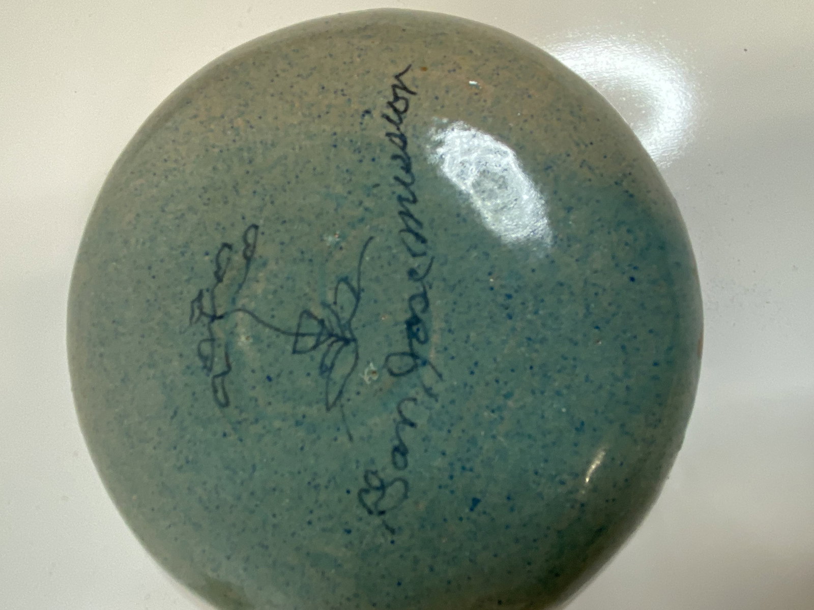 3 pieces San Jose Pottery: 2 calla lillly plates and a neat bowl with a mission. The Plates are 8" and the bowl is 6 1/2" with a hand script signature