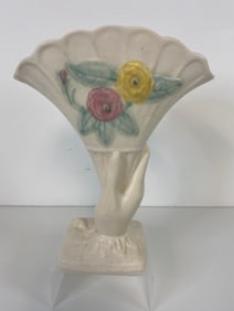 Hull Pottery Open Rose Hand Vase