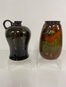 Pair of Standard Glaze Pottery Pieces