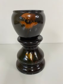 Miniature Ohio Clay Jardini?re and Pedestal most likely Owens