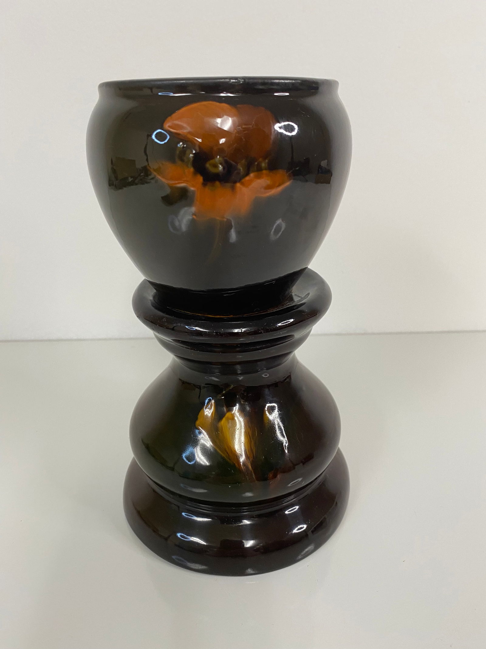 Miniature Ohio Clay Jardini?re and Pedestal most likely Owens (1 of 1)