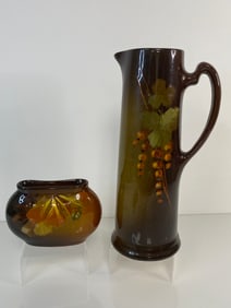 Owens Pottery Utopian Pitcher and Pillow Vase