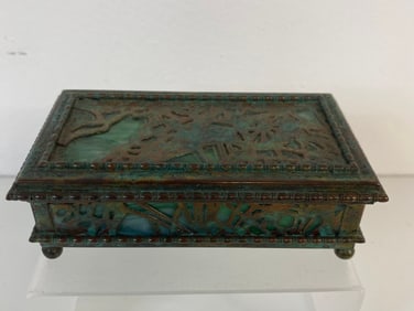 Tiffany Studios Grapevine Stamp Box