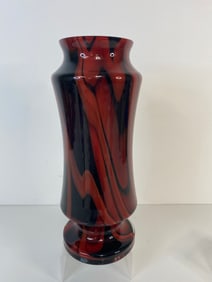 Czechoslovakia Tall Glass Vase