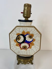 Longwy Pottery Lamp