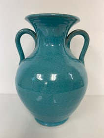 A.R. Cole Pottery large 2 handled vase