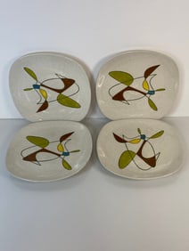 Metlox Poppytrail California free form set 4 plates
