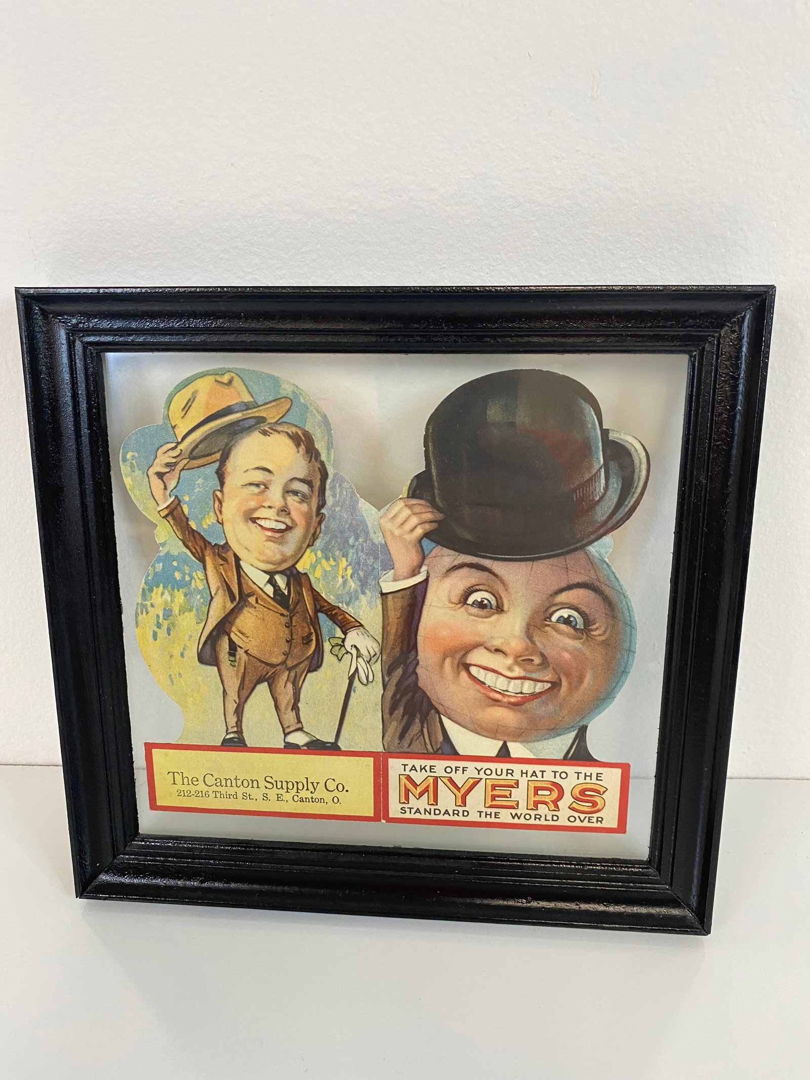 F.E. Myers and Bro. Farm Equipment Advertising: This cardboard advertisement is for farm related along with other hardware. It measures 6" tall