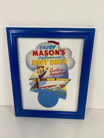 Mason's Old Fashioned Root Beer Bottle Display Advertising