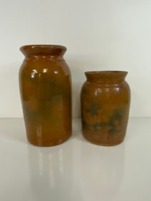 Pair Galena Illinois Stoneware Jars