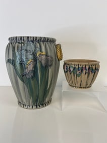 2 Pieces of Weller Pottery 1 drapery 1 louella