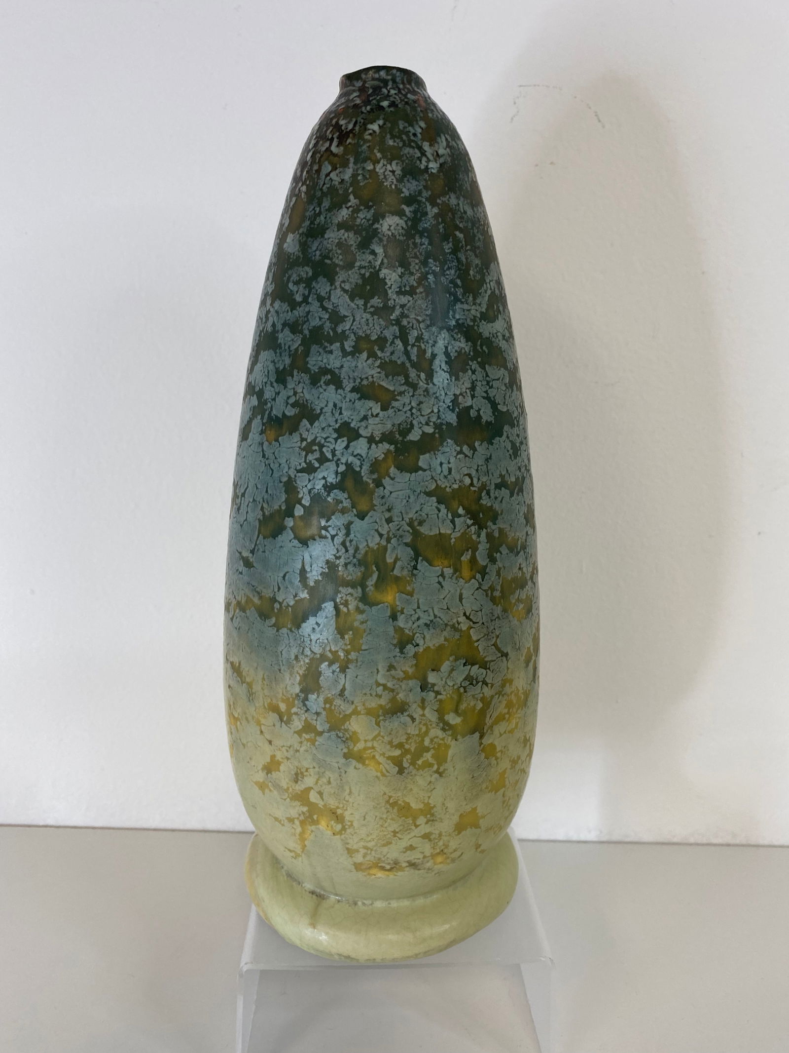 Weller Pottery Frosted: Unusual form at a good size 11" tall.