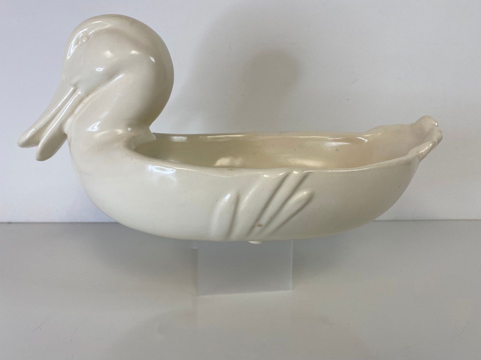 Weller Pottery Patrician: This Weller piece is quite large at 13 1/2" long and in the Patrician line.