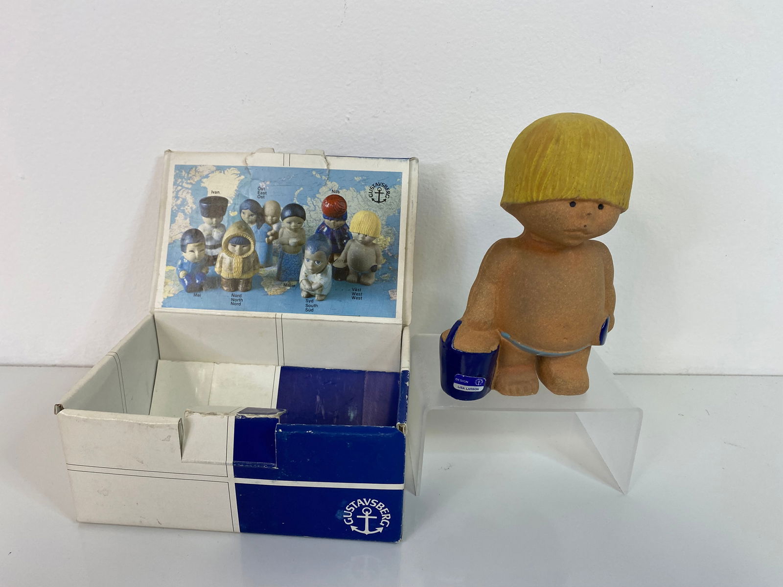 Lisa Larson for Gustavberg: This guys name is West and one is in the original box . They are 5" tall