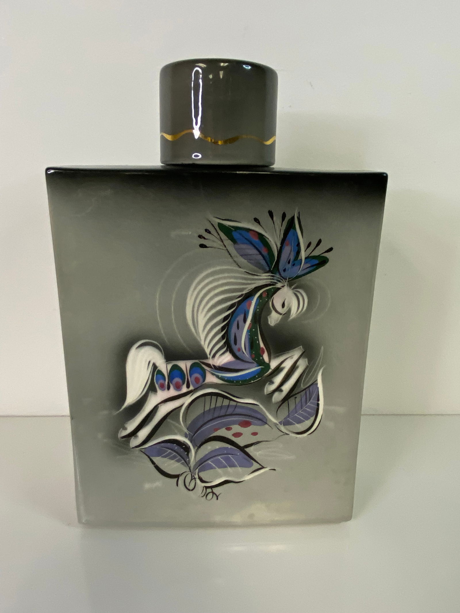 Sasha Brastoff MCM Pottery: Killer Braastoff carafe that features a great styhlized horse standing a large 13" tall.