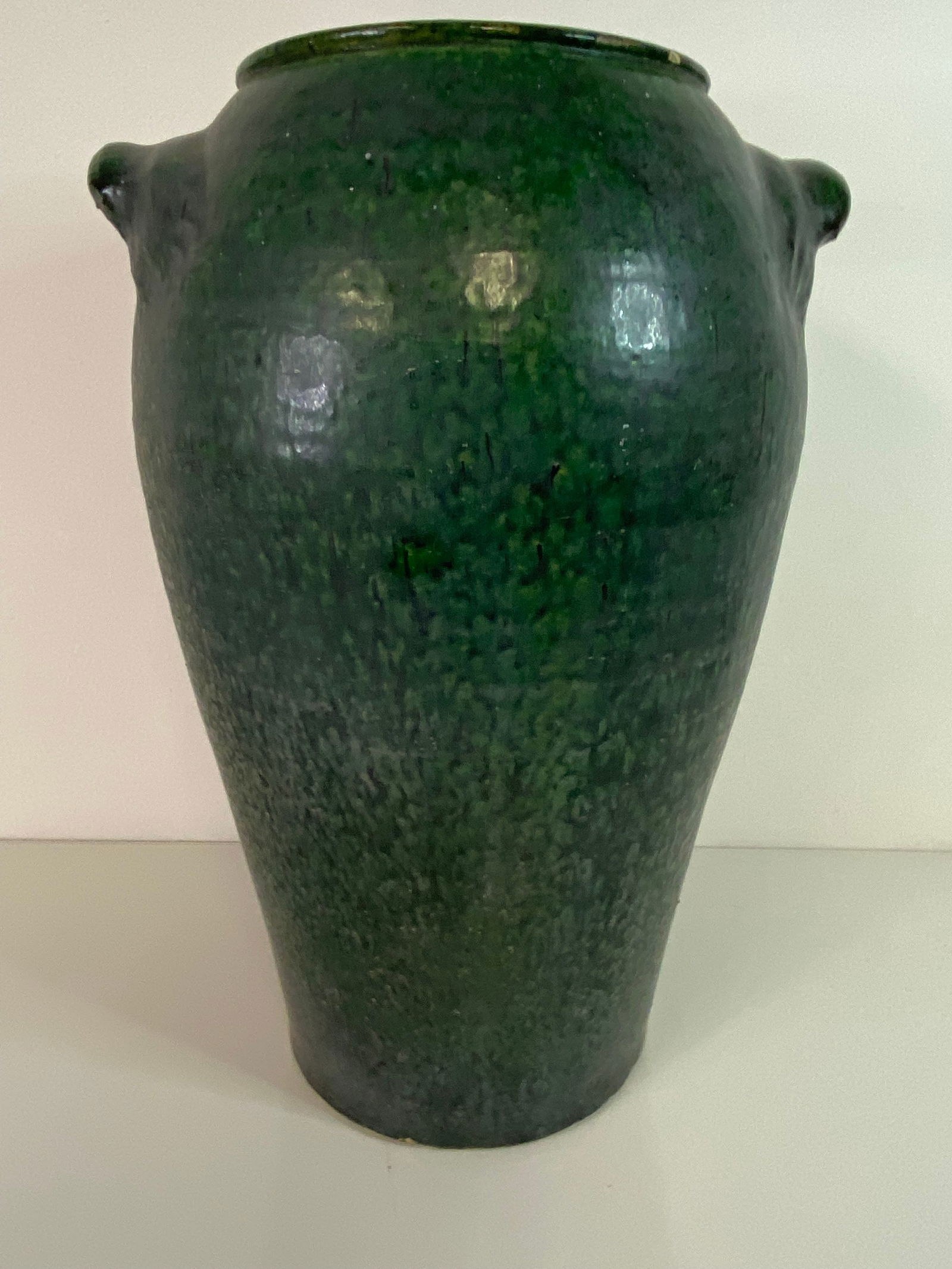 Southern Pottery JB Cole?: Very Large and very impressive floor vase standing 19" tall with ear handles. The glaze on this thing is crazy. Impressive pot