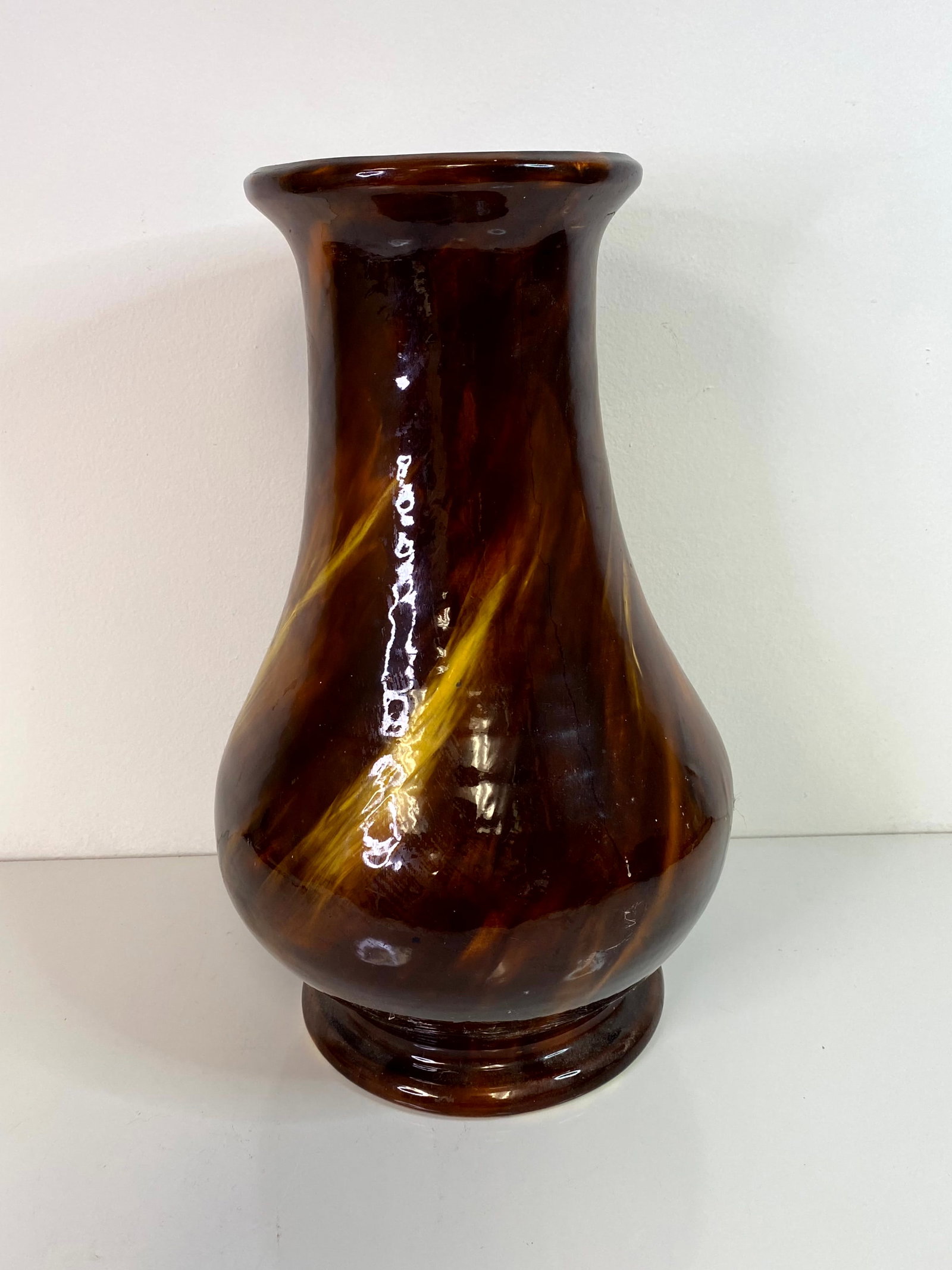 Weller Pottery Aurelian: Big pedestal for a jard. Standing 16 3/4" tall