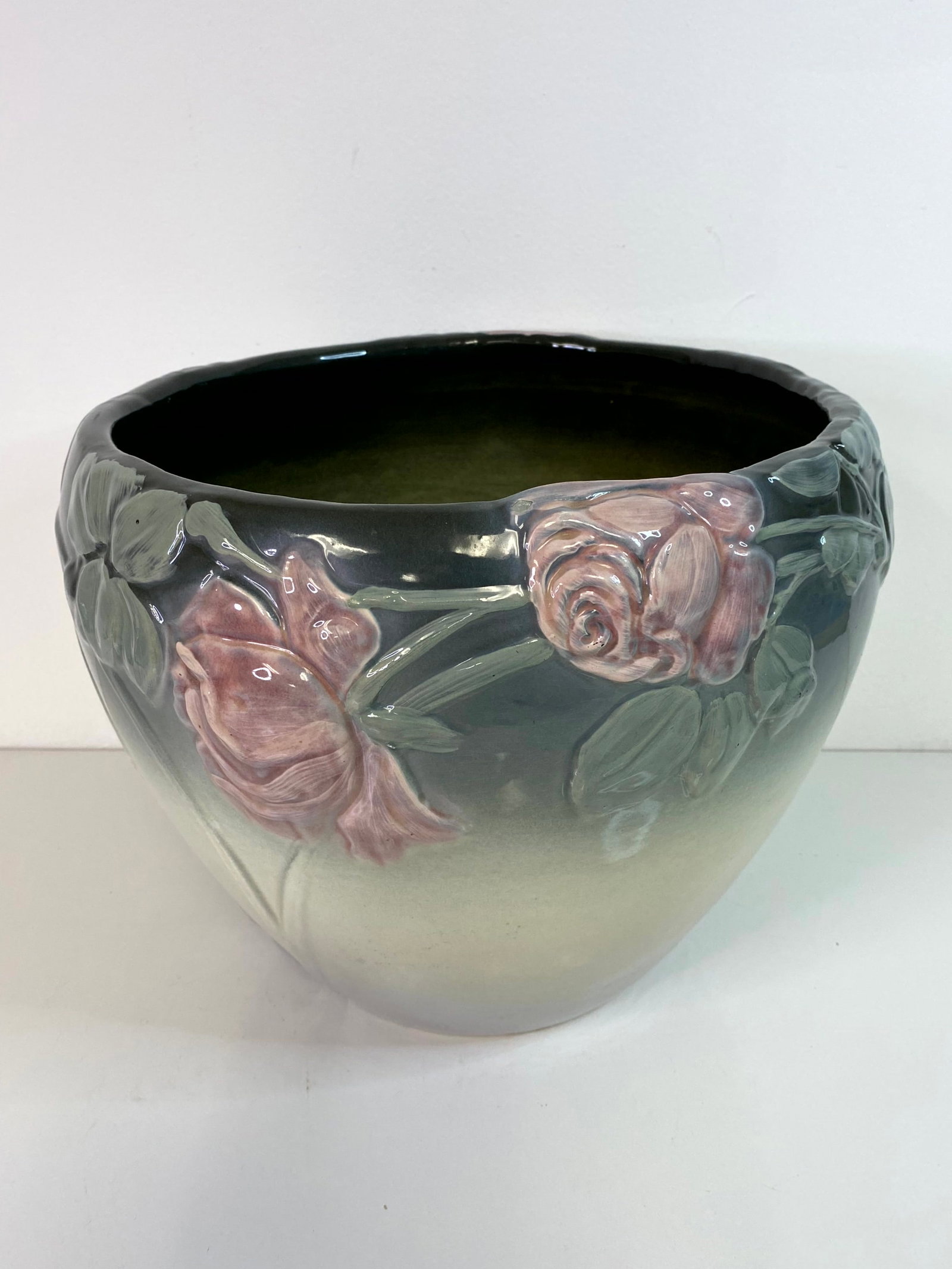 Weller Pottery Huge Etna: Huge Etna Jard standing 11 1/2" tall and almost 14" wide.