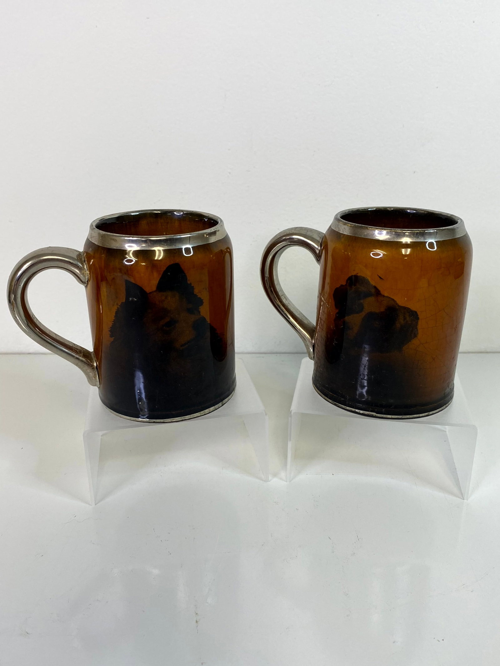 Pair Ridgways Pottery Mugs (1 of 3)