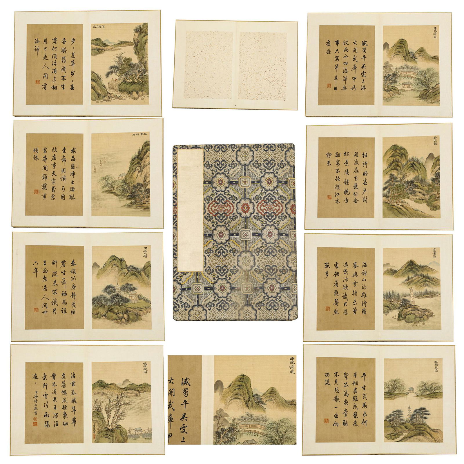 CHINESE PAINTING ALBUM OF MOUNTAINS VIEWS & CALLIGRAPHY (1 of 17)