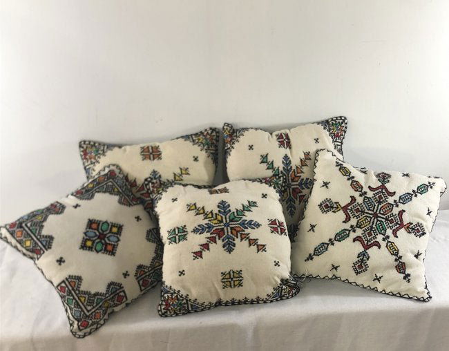 Group of Hand embroidered Small Pillows (1 of 6)