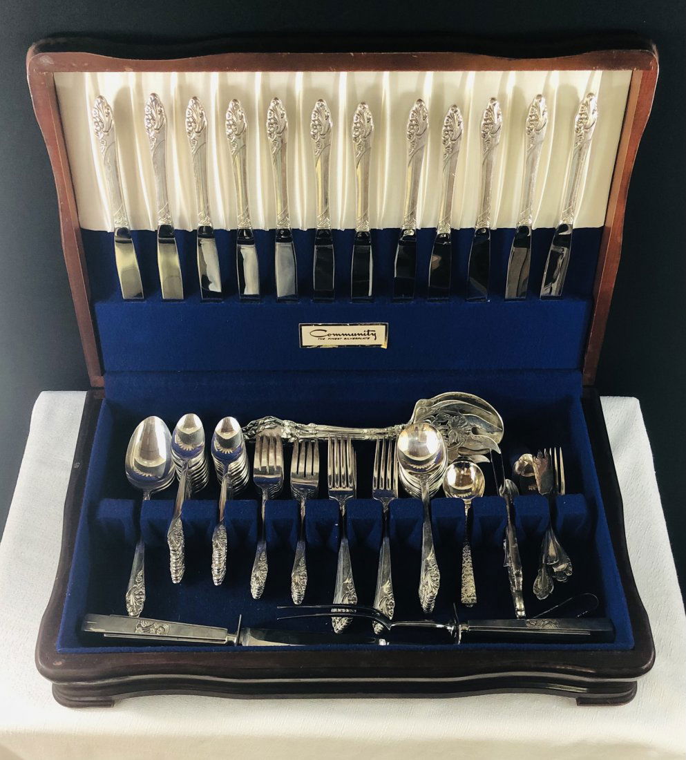 Community Boxed Silver Plate Silverware set - 93 Pieces (1 of 8)