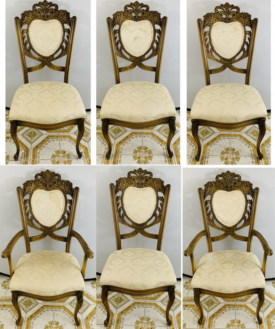 Italian Rococo Dining Chairs Set of 6 (1 of 10)