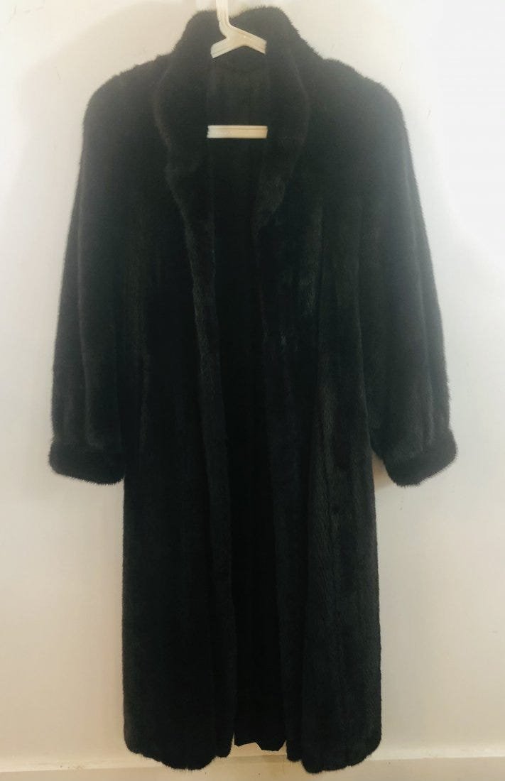 Women Fur Sable or Mink Black Coat (1 of 9)