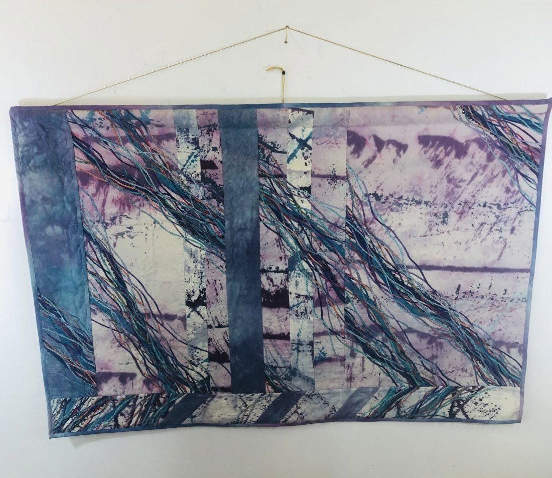 A Vintage Abstract Contemporary Wall Tapestry Signed (1 of 7)