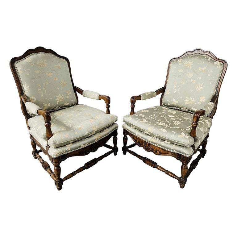 19th Century French Renaissance Throne Arm Chair, Pair (1 of 10)