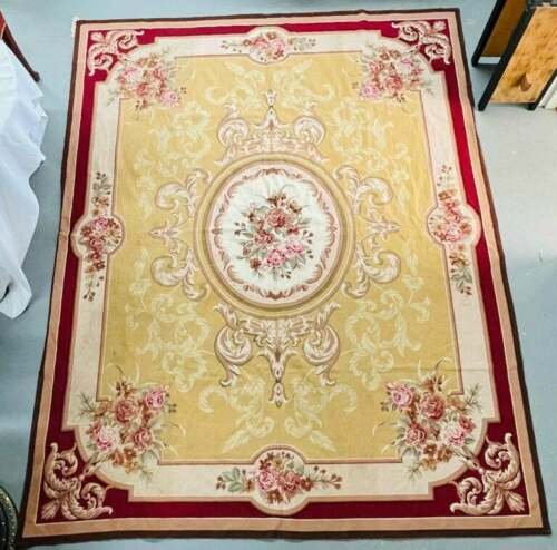 French Victorian Aubusson Style Large Needlepoint Tapestry, Carpet or Rug (1 of 9)