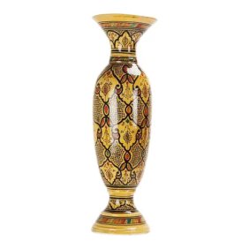 Vintage Moroccan Pottery Yellow Vase
