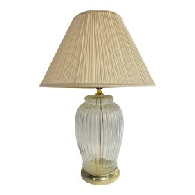 Mid-Century Hollywood Regency Style Glass Table Lamp