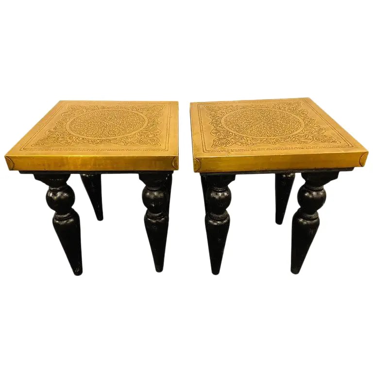 Hollywood Regency Style End Table, a Pair (1 of 3)