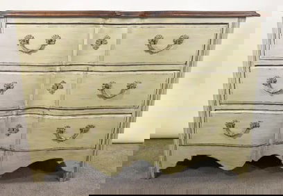 Walter E Smith French Provincial Style Three Drawer Commode or Chest