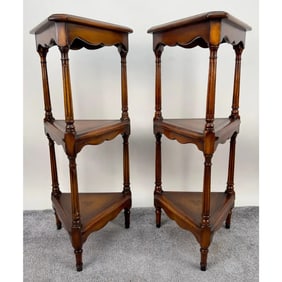Theodor Alexander Hollywood Regency Style 3-Tiered Pedestal or Etagere , a Pair
