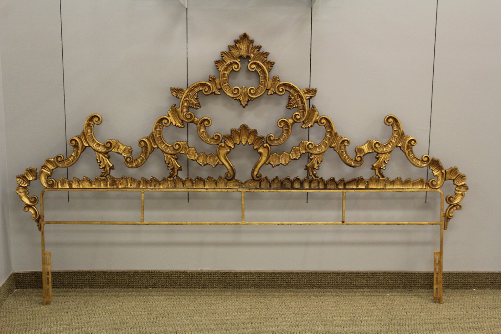 Kessler Hollywood Regency Gilt metal king size Bed (1 of 5)