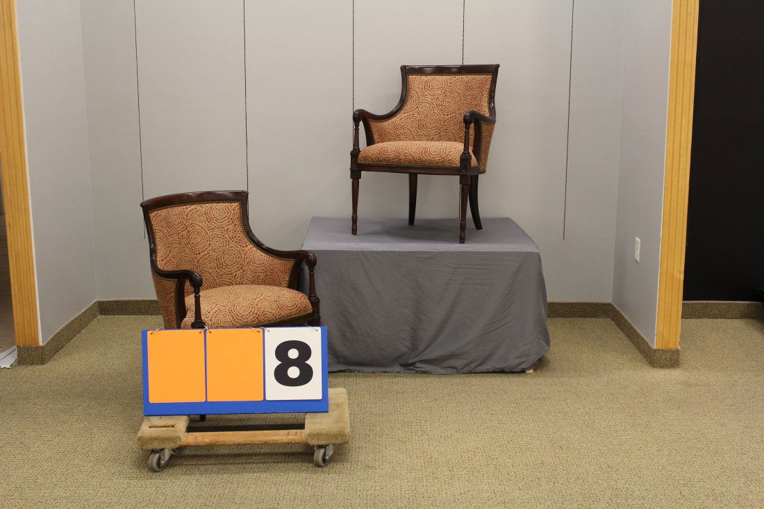 Pair Upholstered Club chairs by Edward Ferrell (1 of 5)