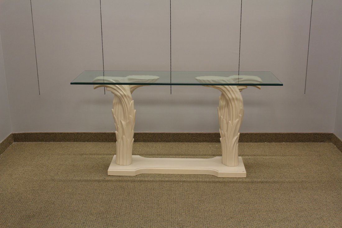 Serge Roche Hollywood Reg. Console Table Glass Top (1 of 3)