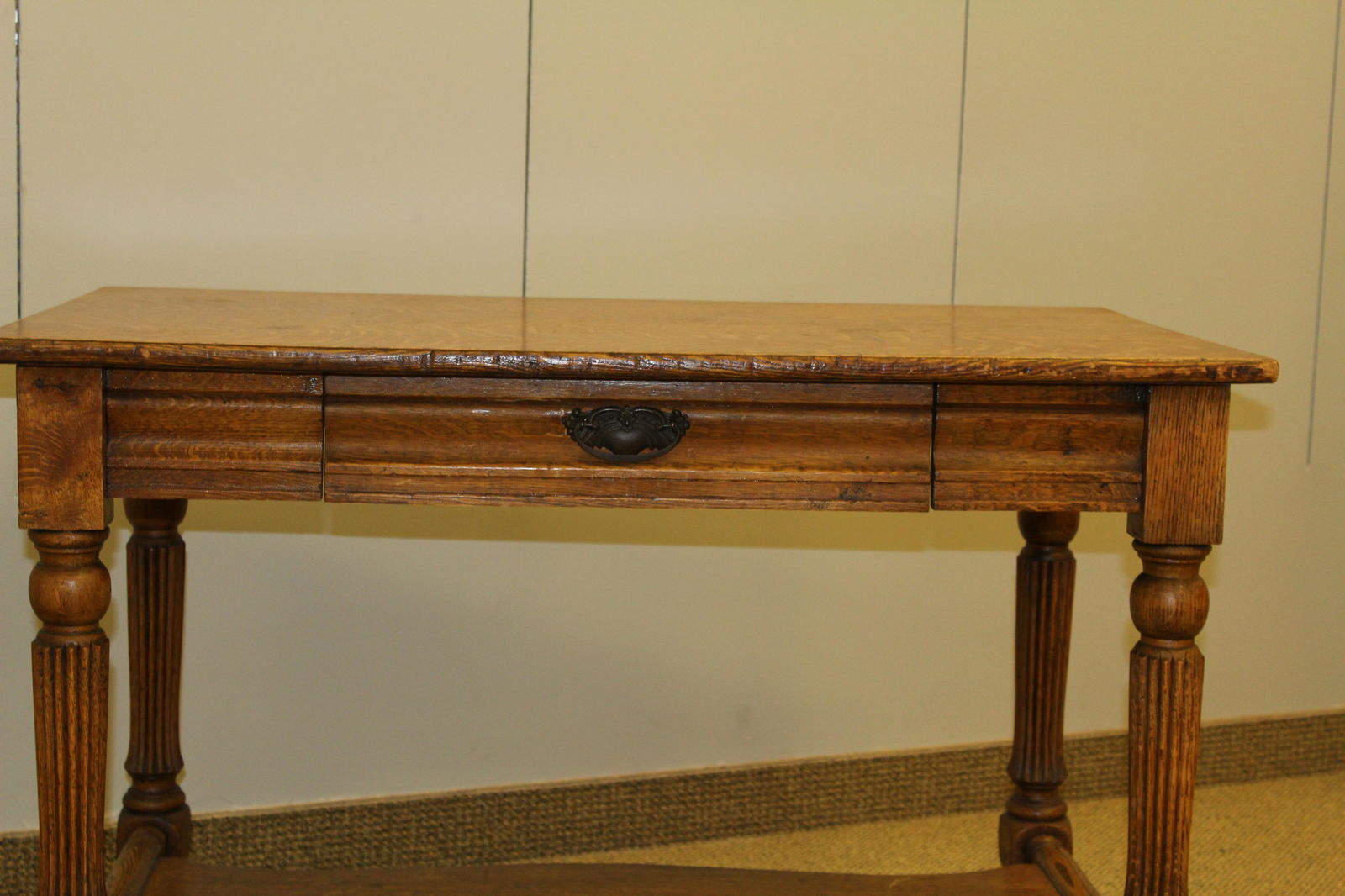 American centennial carved oak center table (1 of 8)
