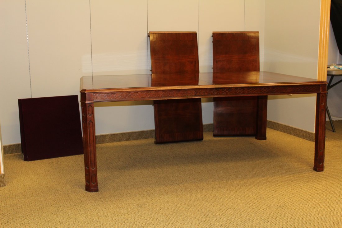 Century Furniture Mahog. Ch. style Ext. Dining Table (1 of 8)