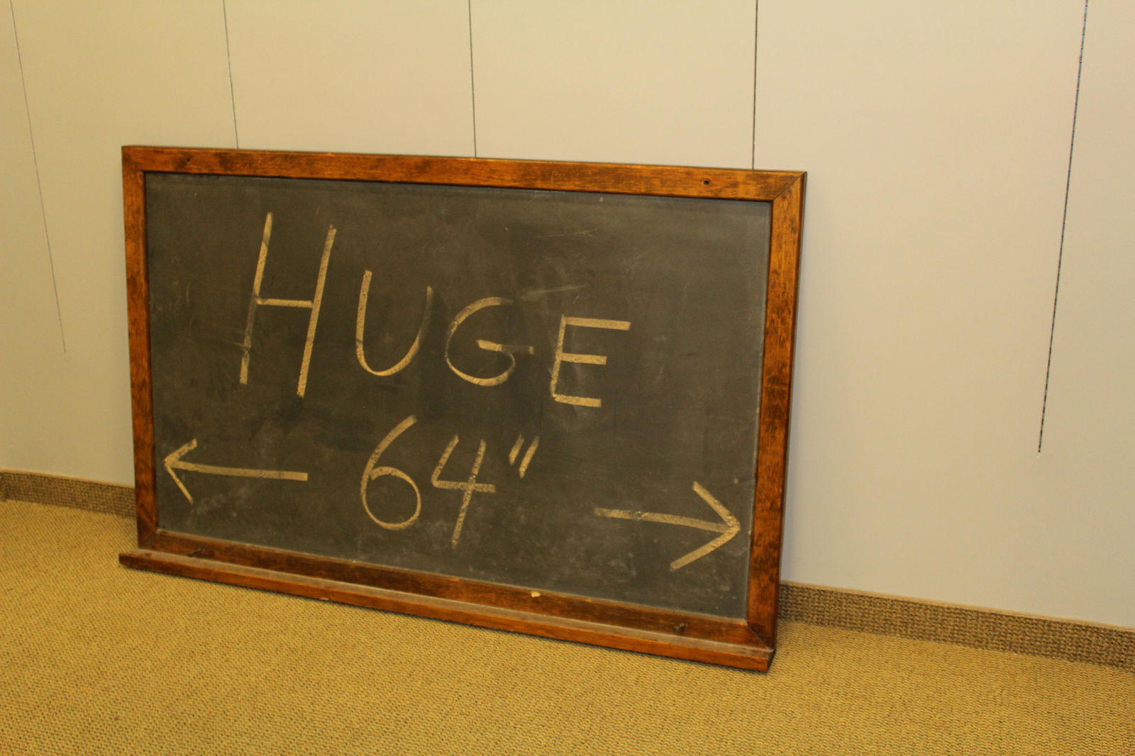 Large American Oak and Slate school house chalk board (1 of 3)