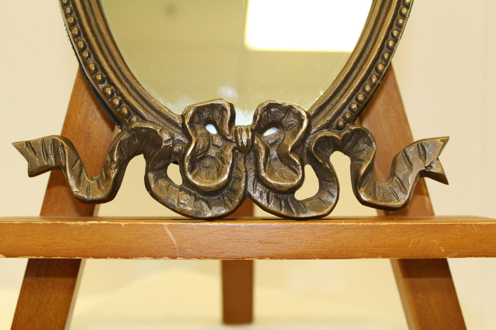 Contemporary Oval Brass Mirror (1 of 5)