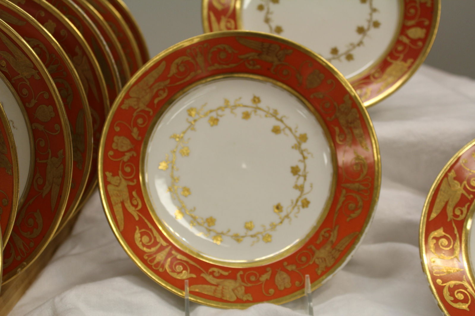 15 Pcs. Rare Dagoty 19thC Porcelain Enamel Dinnerware (1 of 17)