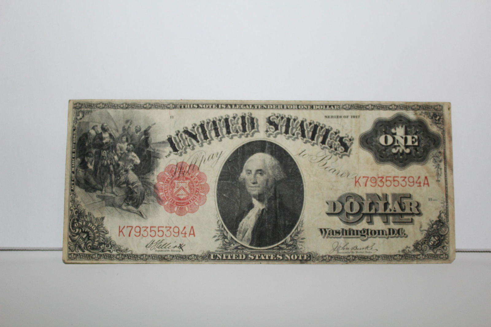 1917 $1 Large Size U.S. Legal Tender Note One Dollar (1 of 10)