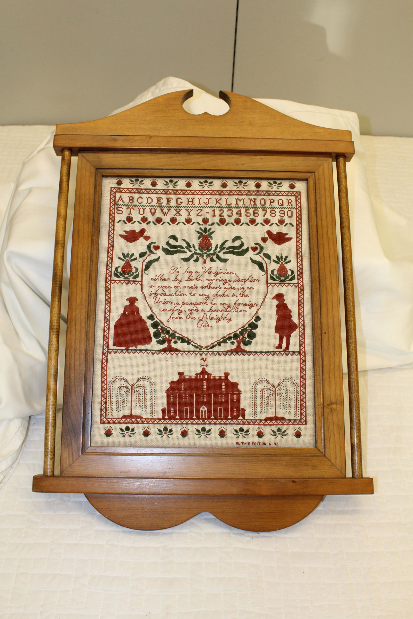 Vintage Handmade Cross-Stitch Sampler (1 of 7)