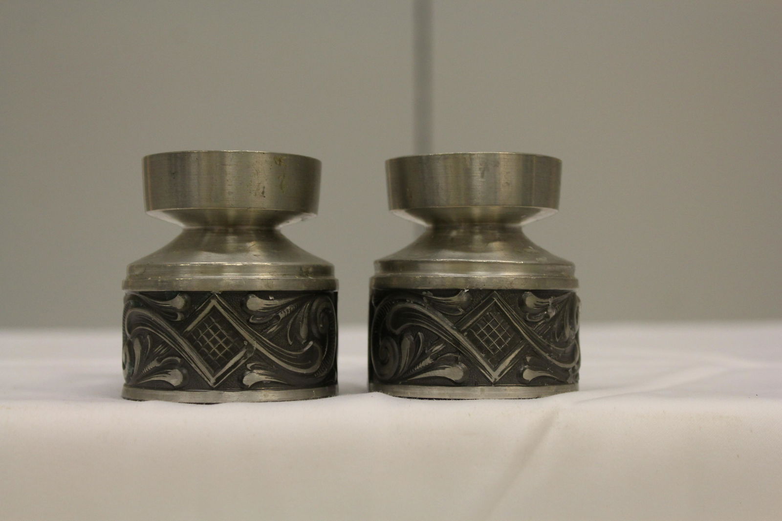 Pair of 2 Pewter Candle Holders Norway (1 of 4)