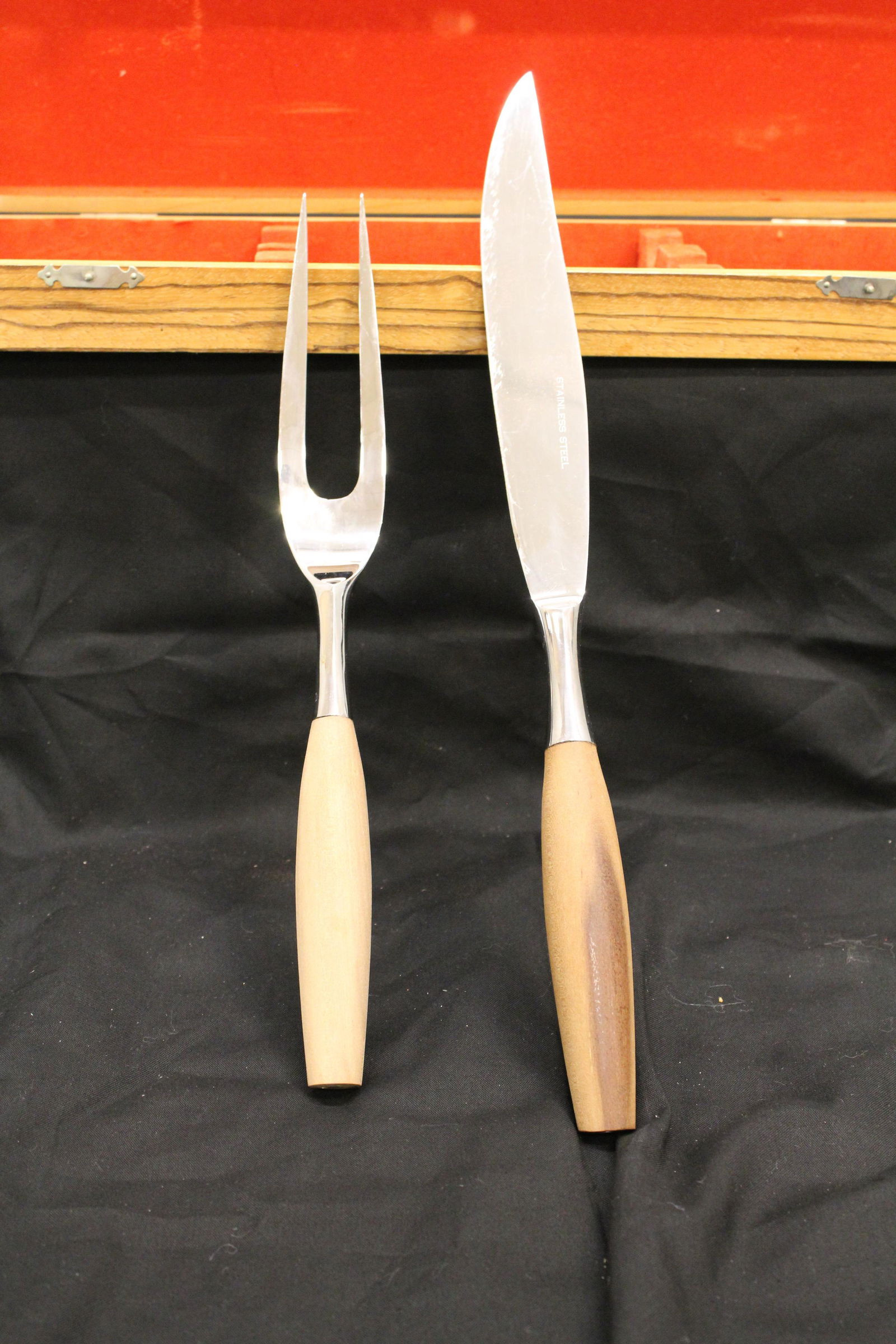 Vintage Stainless Steel MCM Carving Set w/ Case (1 of 7)