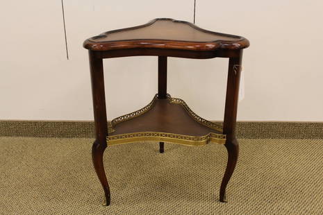 Louis XV Style 3 Leg Table: 25.5" x 21.75" x 21.75"